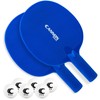 Table Tennis Racket (2 Royal Blue Paddles + 6 Balls)