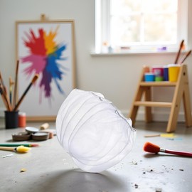 5 PCS White Paint Strainer Bags 1 Gallon Paint Filter Bag White Fine Mesh Disposable Bag Bucket Strainer with Elastic Drawstring Top Opening for Paint Gardening Use Safety Paint Tools(ZS628)