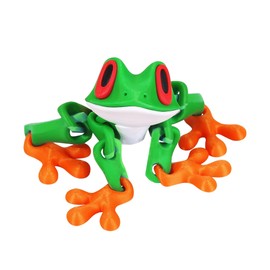 gzpynsgaoh 3D Multi-Color Printed Articulated Frog, 3D Printed Animals, whiteboard Magnets,Refrigeratorc Magnets, Home Office Motorcycle and Car Decorations.(Large 7.87 inch)