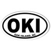 OKI Oak Island, NC Oval Bumper Sticker