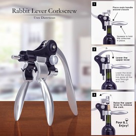 Cooko - Juego de abridor manual de botellas de vino, con aireador, sacacorchos con mango de aleación de zinc, accesorios de abridor botellas de lujo, 9 piezas, wine set, 1
