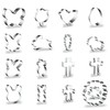 ZADE Mini Easter Cookie Cutters - 17PCS Stainless Steel Easter