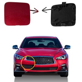 Goholy Car Front Bumper Tow Hook Cover Compatible with Infiniti Q50 2014 2015 2016 2017 2018 Trailer Cover Cap 622A14GA0A 622A1-4GA0A Small Lid Towing Eye Cap