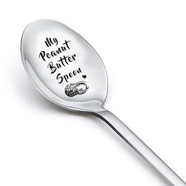 My Peanut Butter Spoon Funny Birthday Gifts for Women Mom Grandma Gifts from Daughter Granddaughter Grandson Son Dad Gifts for Men Best Friend Friendship Gifts for Teen Girls Boys Stocking Stuffers