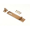 SECURITY HASP AND STAPLE FOR PAD LOCKS BRASS 75MM WITH SCREWS