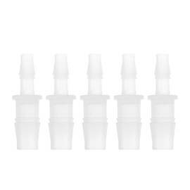 HEROFFIX 5 Pcs Aquarium Plastic Hose Barb Fitting 7/32" to 3/8" Hose ID Connectors Clear Plastic