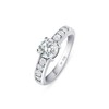 Amberta Solid 925 Sterling Silver Engagement Ring for Women |