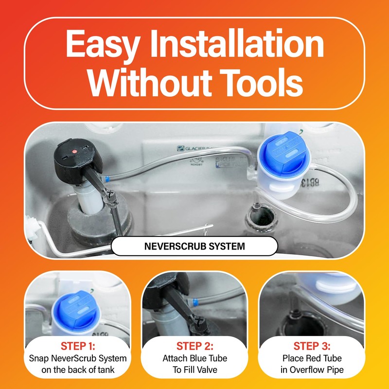 NeverScrub! Self Cleaning Toilet System Replacement Cartridge, 1.65 oz, Lasts