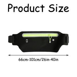 Rumyve Travel Running Belt,Ultra Light Reflective Run Waterproof Waist Belt,Adjustable Waistband Running Belt Bag for Phone Women Men Runners Gym