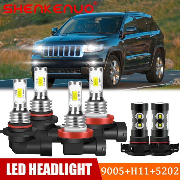 SHENKENUO For Jeep Grand Cherokee 2011 2012 2013 LED Headlight