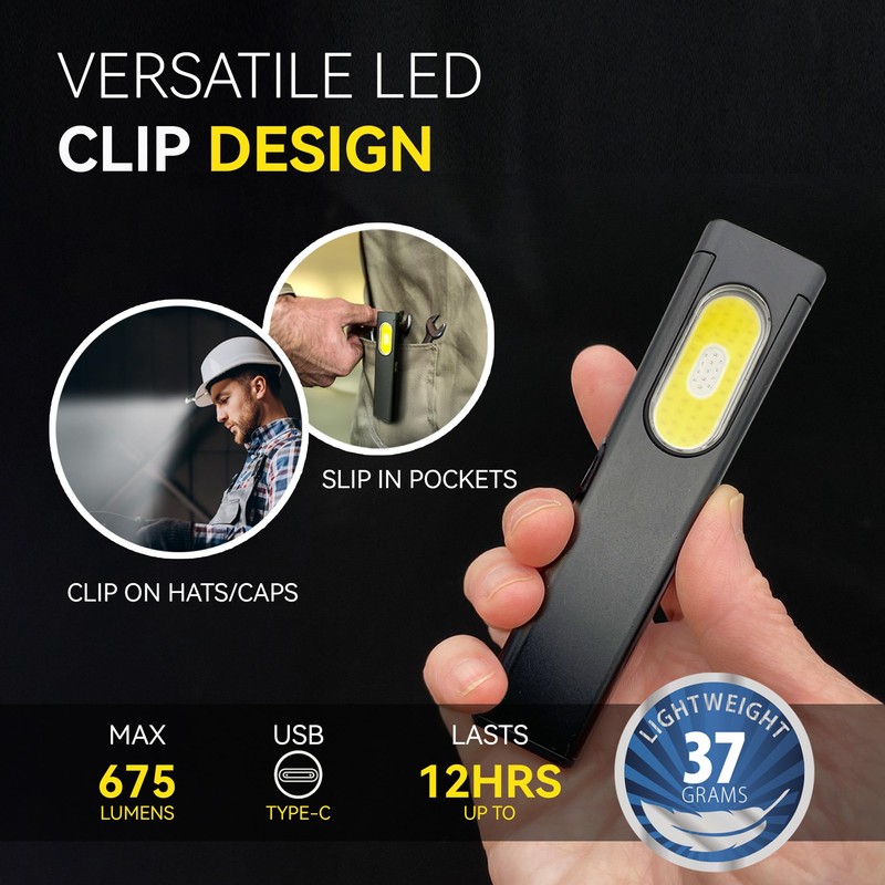 Commercial Lighting Technologies CLT Compact Multi-Mode Pocket LED Flashlight, Rechargeable