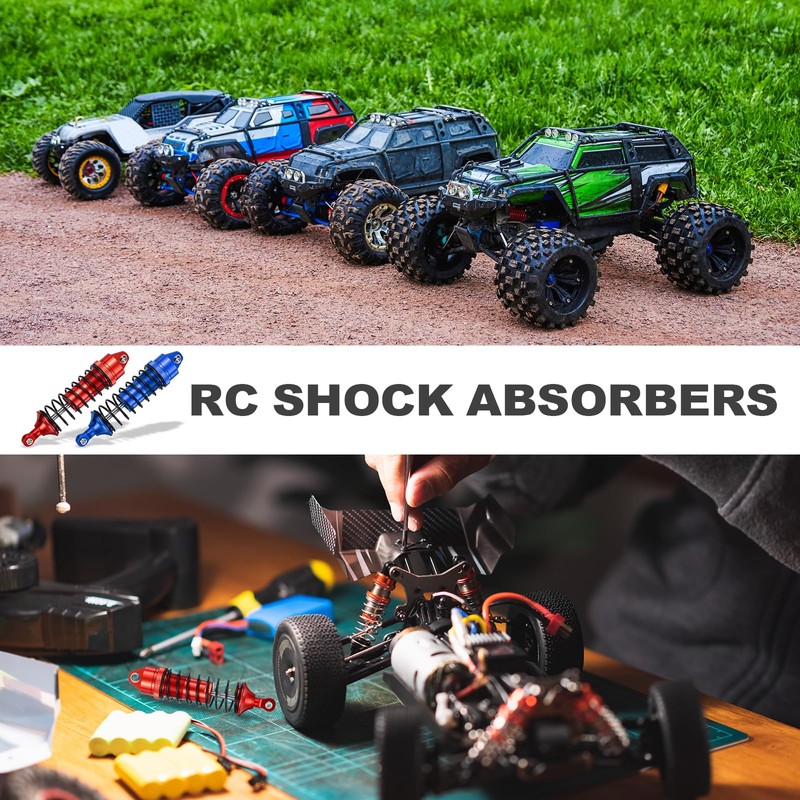 sourcing map RC Shock Absorber 1/10 115mm Aluminum Threaded Front