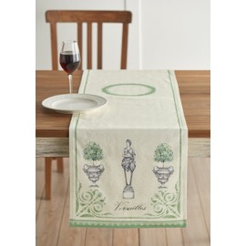 Maison d' Hermine Tablerunner 100% Cotton Decorative Easter Tablerunners Washable Table Runner for Home, Wedding, Restaurant, Buffet Party & Camping, Jardin Du Roy - Spring/Summer (37cm x 180cm)