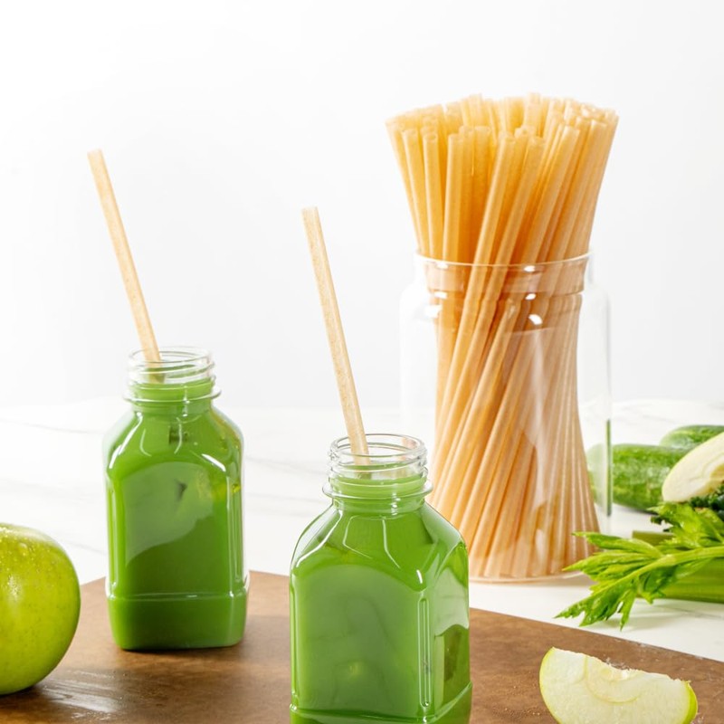 Restaurantware-Basic Nature 8.3 Inch Disposable Straws, 100 Sustainable Straws -