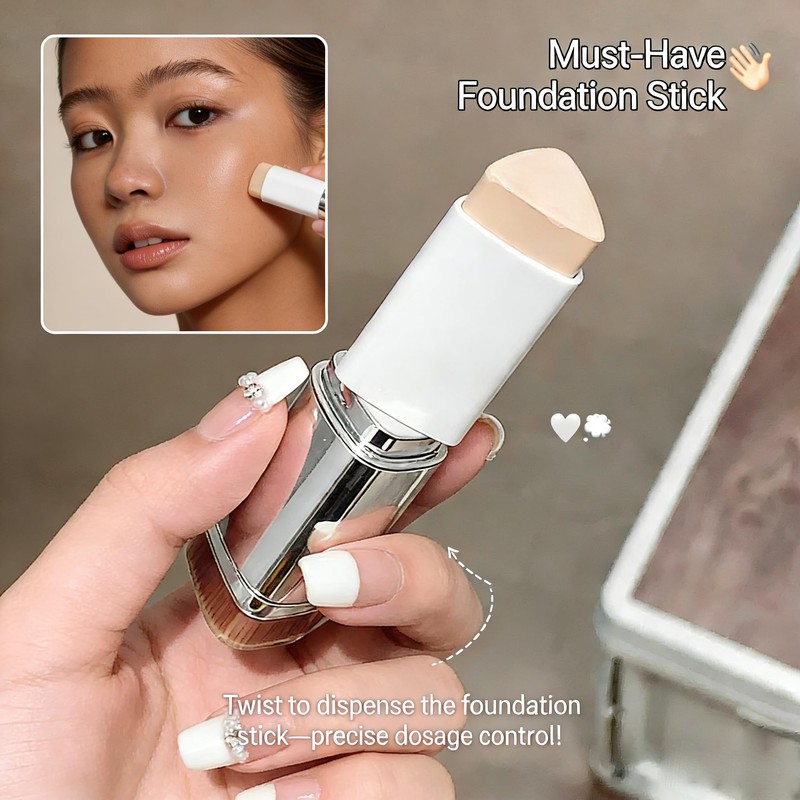2 in 1 White Korean Color Changing Foundation Stick with