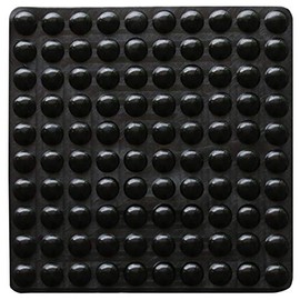 LLRY 100 Pieces Rubber Feet Pads Adhesive Buffer Pads Door Bumpers Self Stick Noise Dampening Pads Small Clear Soft Close Cabinet & Furniture Bumpers 9 mm Diameter x 3 mm (Black)