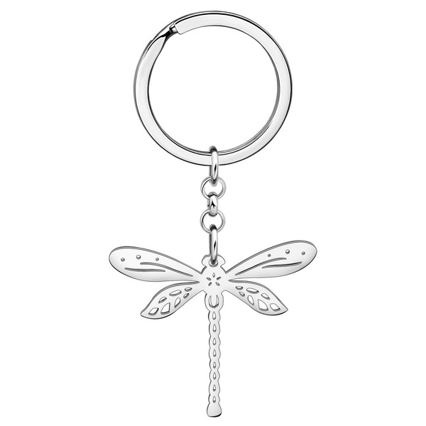 YAYAKO Flying Dragonfly Keychain Stainless Steel Keyring Car Key Chain