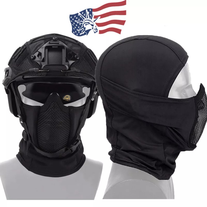 Unbranded Tactical Military Mesh Full Face Mask Steel Airsoft CS