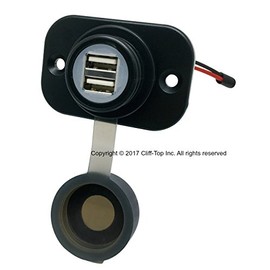 Cliff Top 12V USB Outlet 12V USB Charger 4A Magnetic Power Switch Surface Mount USB Port RV USB Outlet Marine USB Outlet Waterproof for Cars Motorcycles Trucks Motorcycles Boats RVs Caravans