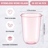 Ziliny 50 Pcs 16oz Disposable Stemless Glasses Crystal Plastic Wine