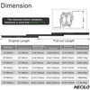 NECILO 16 Inch Undermount Heavy Duty Drawer Slides, 260 lbs