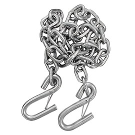 MarineNow 1/4" x 42" Trailer Safety Chain – Hot Dipped Galvanized Steel with Safety Hooks – 5,000 lb GTW Rated – Rust Resistant – Choose 1, 2, or 4 Pack
