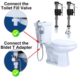 YUHX 7/8" Toilet Water Filter Screen Adapter (2 PCS) for 7/8 Toilet Tank Fill Valve and Bidet T Connector, 7/8 inch Male to 7/8 inch Female with Built-In Filter