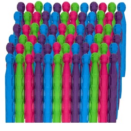72pk Plastic Dolly Pegs For Washing Line | Strong Heavy Duty Laundry Pegs Clips Clothes | Extra Strong Grip, Weather-Resistant, Ideal for Drying Outdoors or Indoors (Plastic Dolly Peg, 72 Pack)