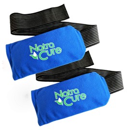 NatraCure Universal Cold Pack Ice Wrap - Cold Ice Pack w/Strap for Injuries - Reusable Cold Ice Pack for Shoulder, Neck, Head, Ankle, Leg, Foot, Hand, Wrist, Arm, Elbows & Ice Wrap for Knees - 2 PK