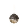 Creative Co-Op Large Round Mercury Glass Ball Ornament with Stars,