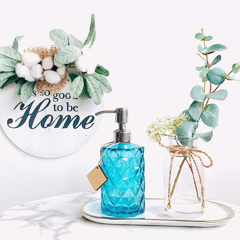 JASAI Diamond Design Soap Dispenser with 304 Rust Proof Stainless