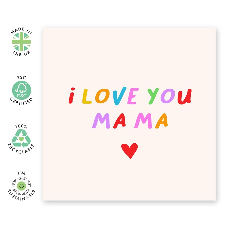 Heartfelt I Love You Card For Mum - ILY Mama
