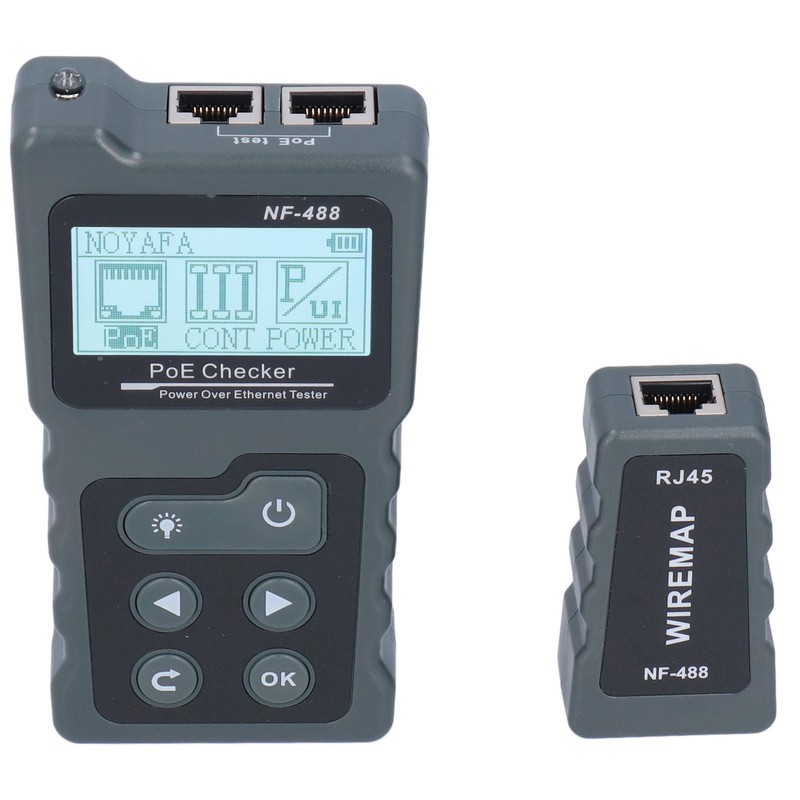 NF‑488 LCD Ethernet POE Tester Automatic Identification POE Detector Checker