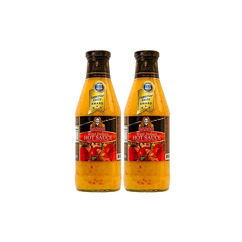 Baron West Indian Hot Sauce 28 Ounce (Pack of 2)