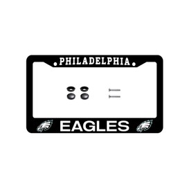 for Eagles Black License Plate Frames Type Stainless Steel 6 x 12,with Universal Aluminum Alloy License Plate Cover and Screw Set for Automotive Accessories (AA-LY)
