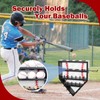 Gavinjiao Wooden Baseball Ring Holder, Baseball Display Case with Bat
