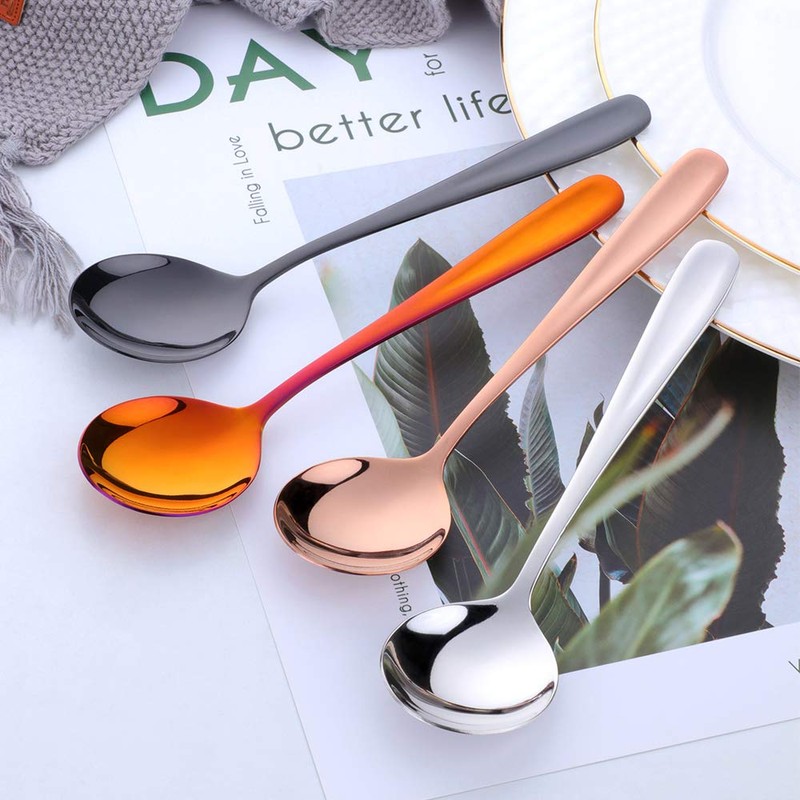 Bisda Curry Spoon, Soup Spoon, Dinner Spoon, 8 Colors, Set