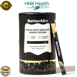 Better Alt Pure Himalayan Shilajit Sticks with Organic Honey, Natural - 30 Stick