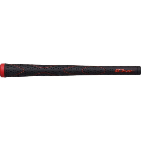 IOMIC Golf Grip iX Touch 2.0 with Backline iX Series Base: Black End: Coral Red M60