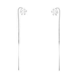 SOFIA MILANI - Women's Earrings 925 Silver - With Zirconia Stones - Bar Threader Earring - E0774