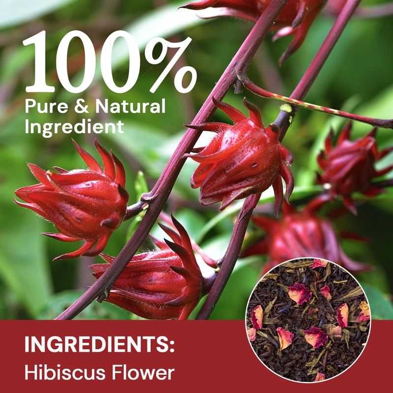 Hibiscus Tea Bags, Hibiscus Flower Herbal Tea - Caffeine &