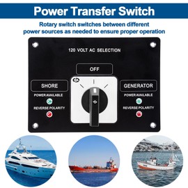 Sekelo AC Rotary Switch Panel 2 Position 120V 30A- Efficient Power Management for Boats and RVs