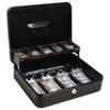 Cash Box with Money Tray and Key Lock,Safe Box for
