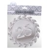 Udo Schmidt Decorative Sign 25 Silver Cardboard Medal 25th Birthday