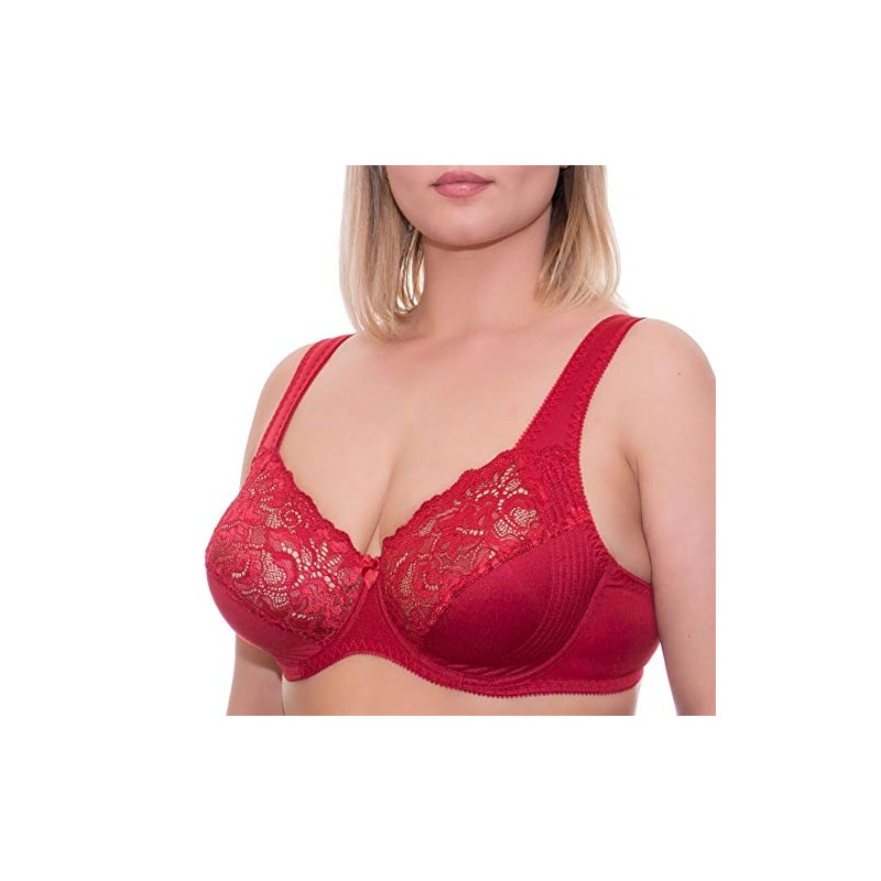 Wide Strap Bra Plus Size Full Coverage Underwire Support Panels