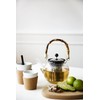 Bodum Assam Teebereiter mit Edelstahlfilter und Henkel, Glas, Bambus/Transparent Edelstahl,