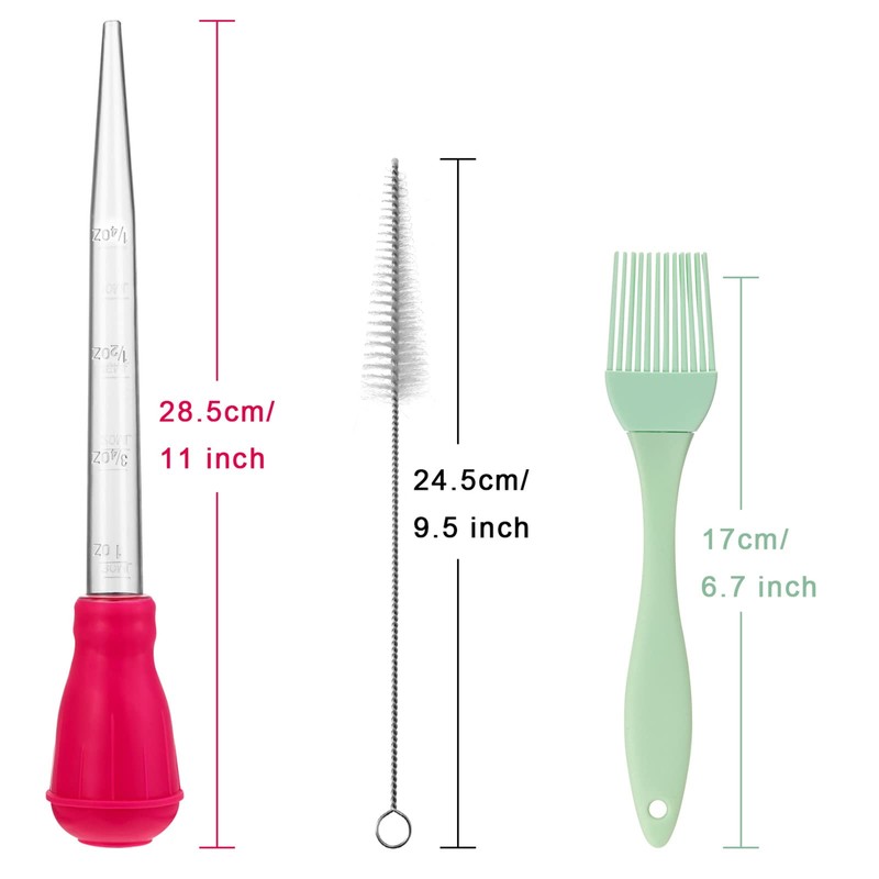 Boao 7 Pcs Nylon Heat-resistant Turkey Baster Cooking Set Includes