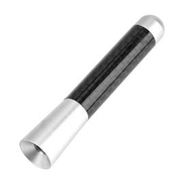 Carbon Fiber Car Aerial ，3" Screw Radio Short Antenna Aerial compatible with Universal Car Modification (Silver)