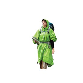 Sea to Summit - Nylon Tarp Poncho - Lightweight & Waterproof Rain Gear - With Hood - Fits A Large Backpack - Converts Into 2-Person Tarp Shelter - For Backpacking - Apple Green - 400g