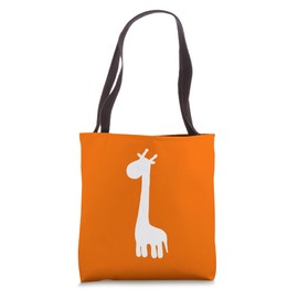 White Giraffe Silhouette Vintage Retro Fashion Zoo Animal Tote Bag